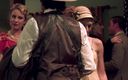 DARVASEX: Wellustige trio scène-2_orgy met rondborstige meisjes in lingerie in een...