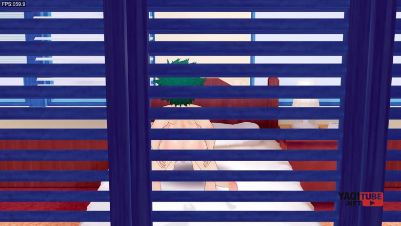 Yaoitube: 내 영웅 학계 Yaoi - 미도리야 방에서 토도로키와 섹스하는 Deku