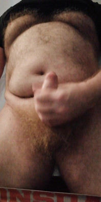 UK Hairy Stepdaddy Bear Wanking in Red Lonsdale Briefs