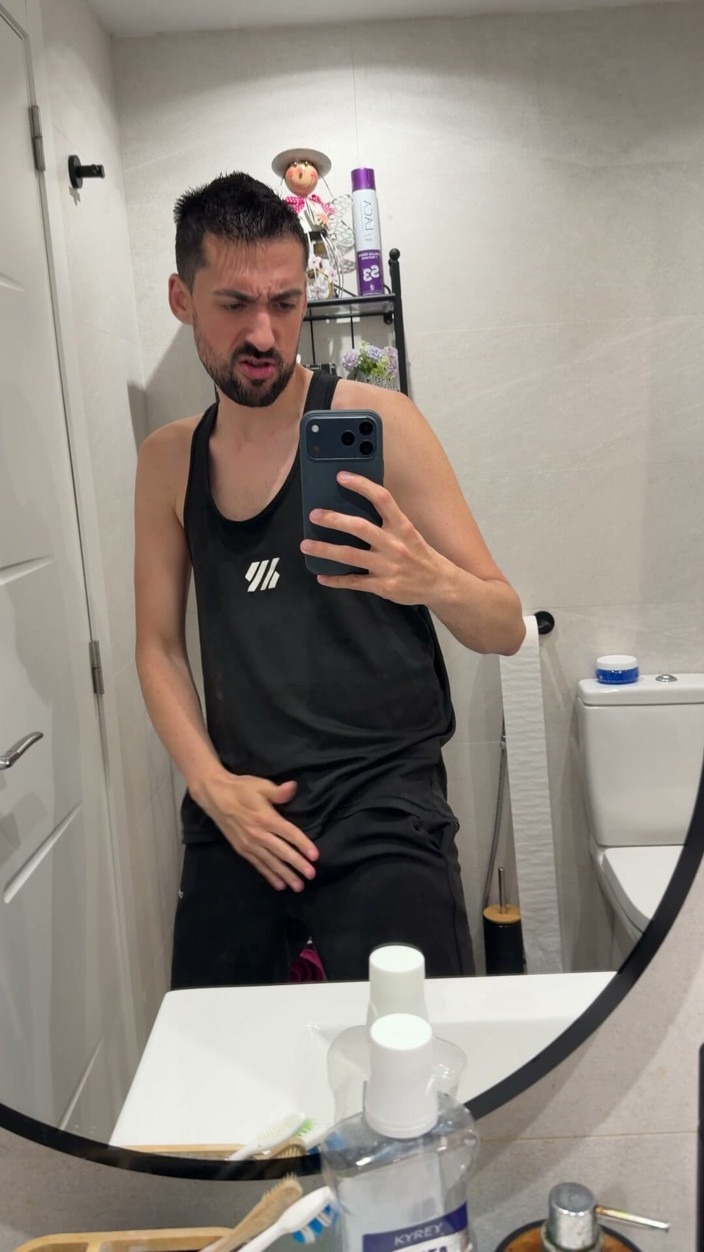 Liam Harding: Hot Stepdaddy Jerking off in Bathroom