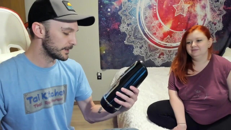 Sin Spice by Sophia Sinclair and Jasper Spice: Foreglad Fenian automatic masturbator unboxing