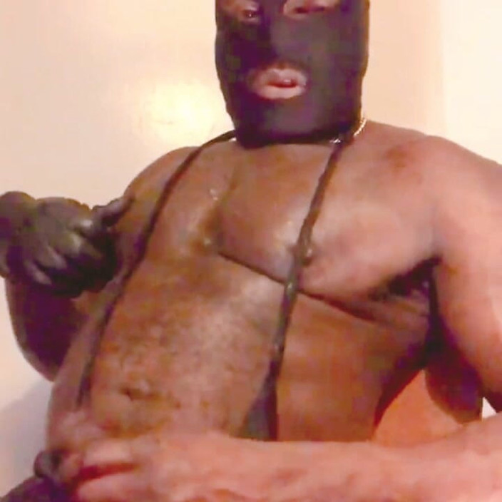 Black smoking muscle stepdad: Latex geared khói trùm đầu bbc khiêu dâm edging