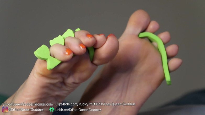Dr. Foot Queen Goddess: Pedi-ei-pediküre (orange) teil 5
