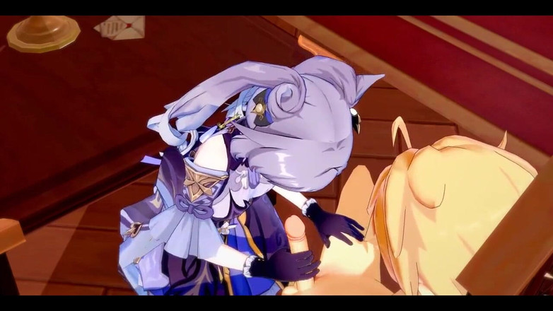HentaiTubes: Hentai Impak Genshin - Aether x Ganyu Handjoob dan dikongkek - lucah...