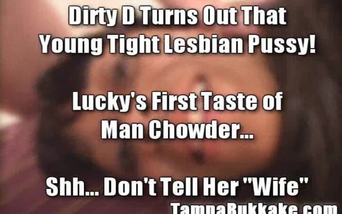 Tampa Bukkake: Half Lezbo Black Chick Cums to Fuck Dirty D White...