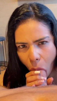 Face Fucked - Petite Latina in the Loop with Extreme Blowjob in POV