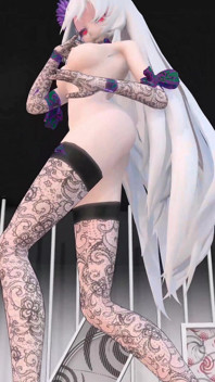 Yowane Haku cởi quần áo khiêu vũ đồ lót gợi cảm Hentai stickysticky song mmd 3d màu tím quần áo màu edit smixix