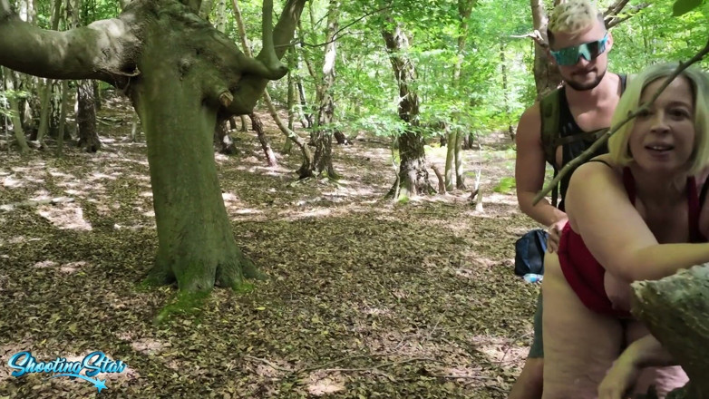 Shooting Star: Stranger Danger Forest Threesome - with 2 Loads on My Face