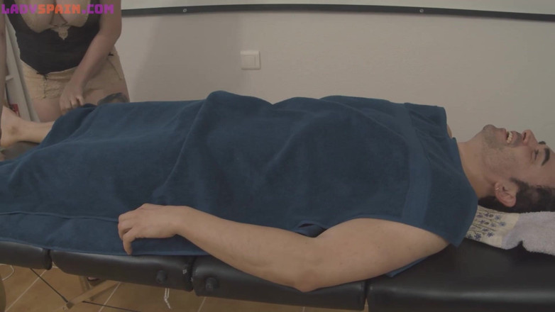 Lady Spain: Anal Sex with a Masseur on the Massage Table. Happy...