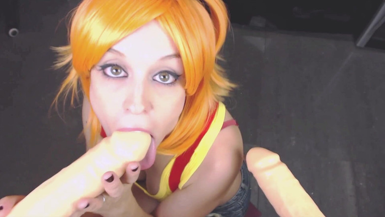 Candystart Videos: ミスティポケモンダブルフェラチオ。顔面