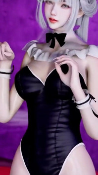 3D Asian Babe Naked Her Perfect Ass Sitting on the Big Dick