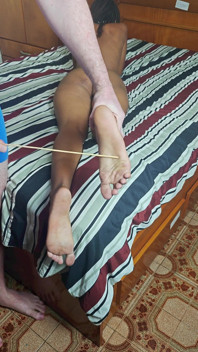Początkujący Uległy Trening Bastinado