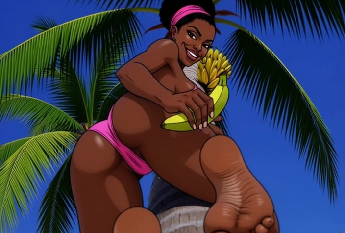 Octopussy Lovers Club: エボニーガールのセックス・オン・ザ・ビーチ。アフリカの少女。カートゥーン。地球上で最もセクシーな女の子たち