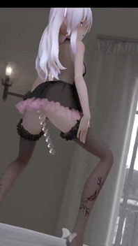 [mmd] Deboli color seta nera, anale serra con motivo osceno