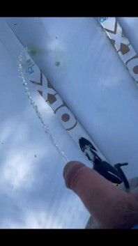 Pissing During a Nordic Ski Session