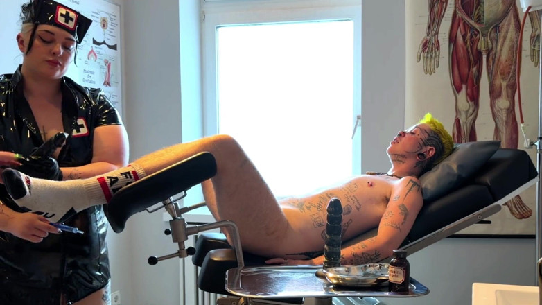 punkgoblin: T-boy Gets Femdom Nurse Clinic Check up