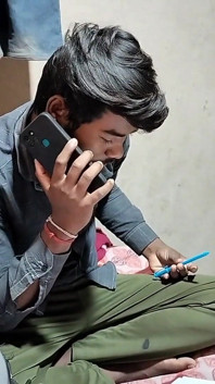 Pelajar Kolej Muda Kampung Desi India Dengan Masterji Muda