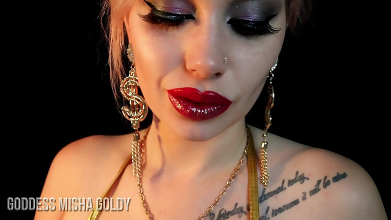 Goddess Misha Goldy: Lips addiction training! Become totally brain washed! Goon &amp; jerk 2