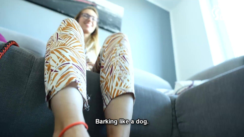 Czech Soles - foot fetish content: POV foot slave on a leash for your cruel mistress