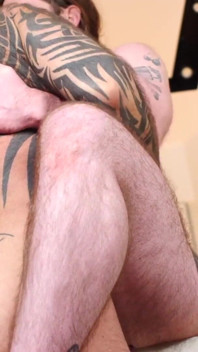 Bear films mature Marc Angelo breeds young bear Jeremy Feist