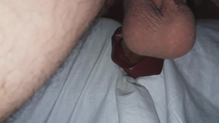 Naxy: Cumming loudly into leather pussy