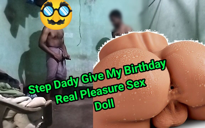 Desi Tits: 継父、私の誕生日に永遠に最高の贈り物をくれ