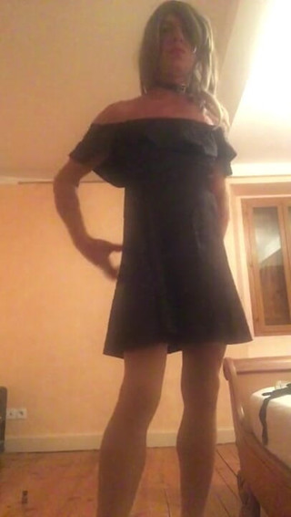 Traceytv: Kinky sissy Tracey tv satin plugged
