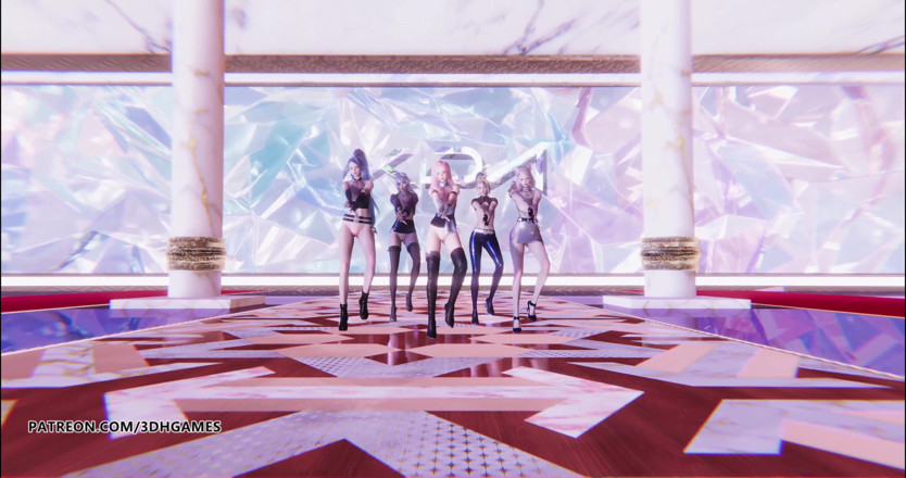 3D-Hentai Games: KDA - Více striptýzu Ahri Akali Evelynn Kaisa Kda Seraphine všechno