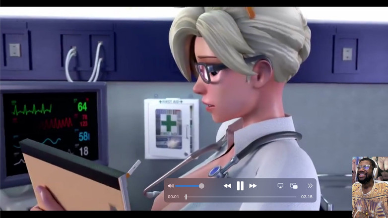L6RD7BLU3 FUTA: Thicc Milky Mercy futa yarağını D.va amını yediriyor