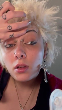 Goth Girl Glitterqueen1999 Ignores You Whilst She Applies Her Makeup, Black Lipstick, Lipstick Fetish Ignore Fetish, Humiliation