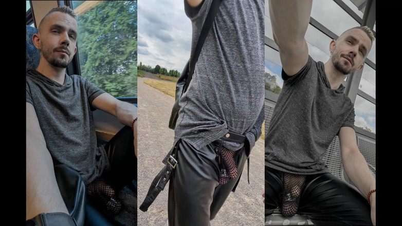 kinkygaynudist: Encharcado Em Uma Cidade Estranha - Minha Caminhada Urbana (fio Dental)