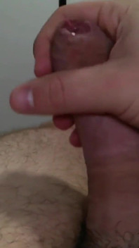 Precum on Wet Uncut Tight Foreskin