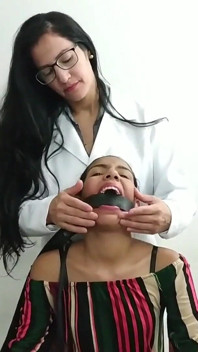 Maria's Gagged Mouth Examination