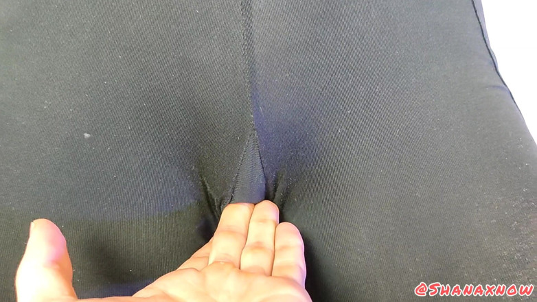 Shanaxnow: Leggings Ass Grabbing Cum on Thong Cucky