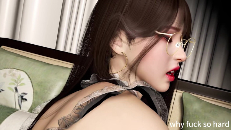 Why fuck so hard: Sexy 3D asiatisches zimmermädchen in süßem kleid wurde so hart gefickt