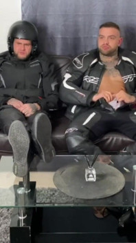 Bikers Have a Jerk Straight as They Come Home