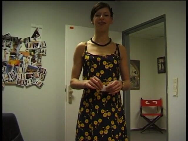 Lucky Cooch: Brunette secretary giving on a job interview