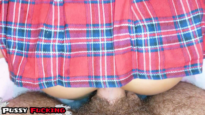 Real - My Step Daddy Fucking Me in College Uniform Before Going to Class (Wet ma panties)
