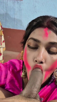 Holi Special, estrela pornô de Bangladesi Soma faz boquete, de quatro e estilo missionário fodendo buceta dura