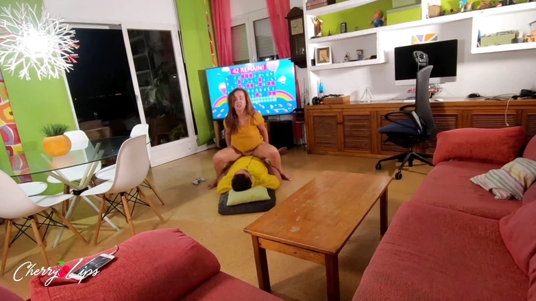 Cherry Lips: My gamer stepsister catches me filming her pussy while she...