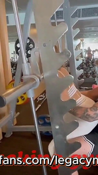Sexy Blonde Asian Female Looking Shemale Gets Fucked at the Gym and Fucks Her Trainer