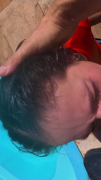 Wet Big Ass Brunette Gets Face Fucked by the Pool