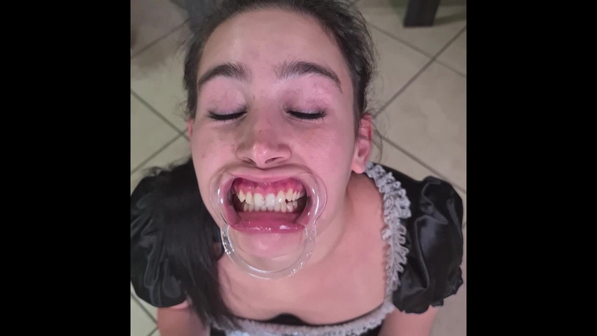 French Maid Tries to Swallow Her Own Piss Through Lip Retractor (Domslutfucker) French Maid Tries to Swallow Her Own Piss Through Lip Retractor (Domslutfucker)
