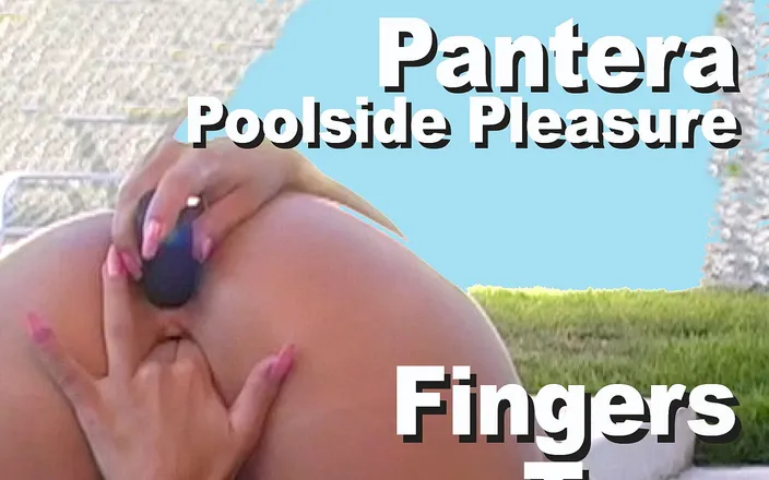 Picticon bondage and fetish: Pantera poolside fingers &amp; toys all her holes