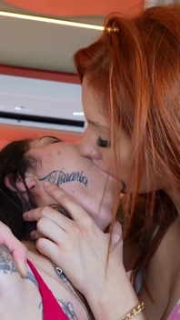 Crazy Lesbian Kiss Domination - Come and Feel My Strong Kisses