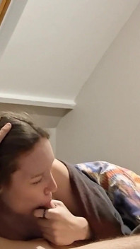 19 Year Old French Girl Sucks a Nice