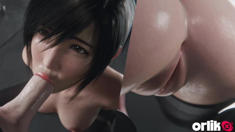 Orlikx: Yuffie Final Fantasy 7 Perkhidmatan blowjob Bogel Sepenuhnya - Animasi Basah &amp; Kucai 4K