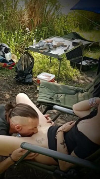 MILF Blowjob and Eating Pussy Outdoor