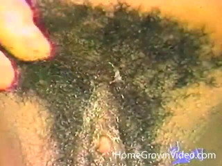 Homegrown Vintage: Creaming, shaving and pleasing her black pussy