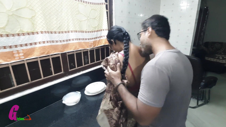 Horny_Bong: Indian Bhabi Fucked by Devar at Kitchen - Indian Hindi Desi...